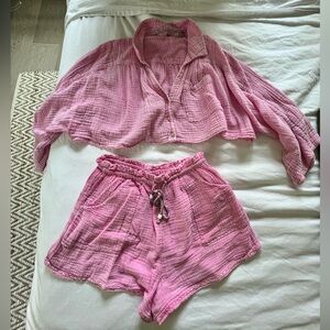 Free People 2 piece shorts set size S